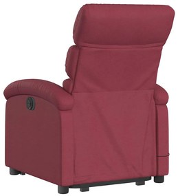 bordó szövet dönthető elektromos álló masszázsfotel