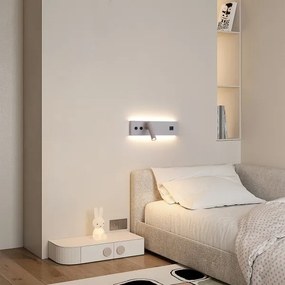 Brilagi-LED Falra szerelhető spotlámpa USB-porttal NOCTIS LED/3W/230V+LED/9W bézs