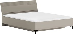 Franciaágy, 160x200, szürkésbarna Taupe, DOMCA