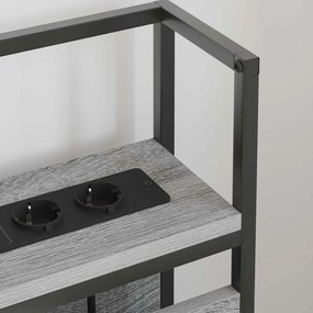 Tároló fejtámla polcokkal Szürke sonoma 100 cm Faanyag