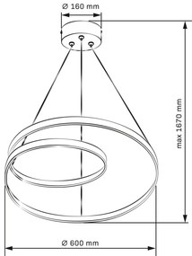 Polux ZEFIRA 328175 Lepel lámpa 1x52W/LED 4000K 4900lm IP20