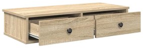 Falipolc fiókokkal sonoma tölgy 80x31x17 cm műszaki fa