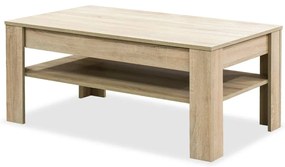 Tölgyfa színű faszerelt fa dohányzóasztal 110 x 65 x 48 cm
