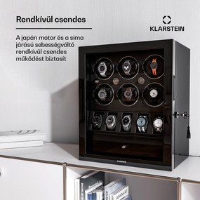 Klarstein ChronoVault óratekercselő, 6+5 óra, vegán, magas fényű, 4 üzemmód, Mabuchi motor, LED, aljzat