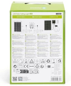 Aigostar - LED napelemes lámpa 2xLED/35W/12V 6000 mAh 6500K, átm. 16,8 cm