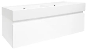 SAT B-WAY Fürdőszobaszekrény mosdóval 119x30x45 cm fehér fényes BWAY120WU2