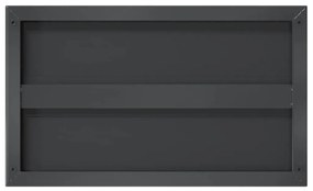 2 db fekete rozsdamentes acél fali polc 75 x 30 x 3 cm