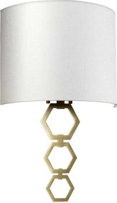 Elstead glamour modern fali lámpa clark bézs sárgaréz elsclark-medium-ab