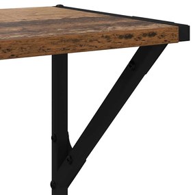 vidaXL Falpolcok polcokkal 2 pcs Öreg fa 80 x 25 x 25,5 cm Faanyag