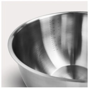 Ezüstszínű rozsdamentes acél tál szett 3 db-os ø 24 cm Lucca 3.0 – FABINI