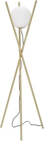 Fehér-aranyszínű állólámpa üveg búrával (magasság 155 cm) Glamy – Mauro Ferretti