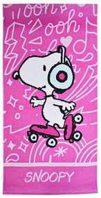 Snoopy Skate fürdőlepedő, strand törölköző 70x140cm