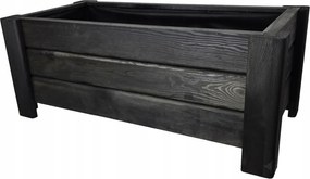 Kerti virágtartó, fa, nagy Flóra 80/40/32 cm Ébenfa impregnáló