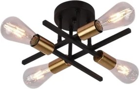UNIVERSO Mennyezeti lámpa 4xE27 max.40w D330x160mm IP20 Óarany/fekete 5év