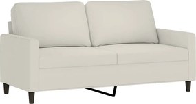 vidaXL kétszemélyes krémszínű bársony kanapé 140 cm