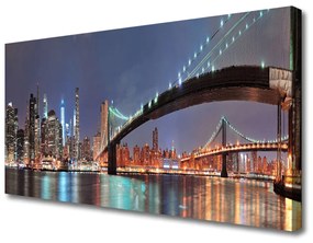 Vászonkép Bridge City Architecture 120x60 cm