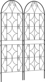 Outsunny Fém Rács 2 Darabos Csomag Beépíthető Rozsdaálló Rács Mászó Növényekhez 50x150 cm-es Kerti Rács Szobanövényekhez Paradicsomok Zöldségek Virágo