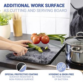 Edzett üveg tűzhely fedőlap szett 2 db-os 30x52 cm Universal Highland Cattle – Wenko