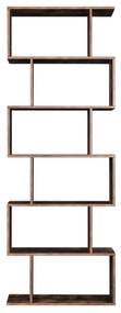 Vasagle PRESTON könyvespolc, 70x24x190,5cm, barna színben