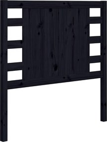 vidaXL fekete tömör fenyőfa fejtámla 106 x 4 x 100 cm