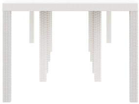 Fehér Kert Asztal 300x100x73 cm Poly Rattan
