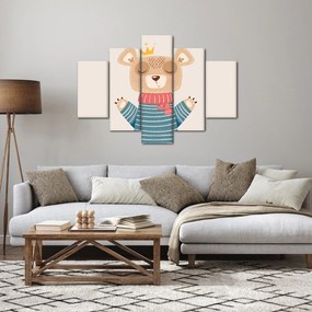 Kép - Bézs mackó koronával (150x105 cm)