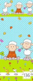 SHEEP TÜRKIZ gyermek pamut ágynemű Ágynemű mérete: 90x135 cm, A csomag tartalma: Készletcsomagolás