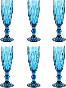 Pezsgős boros pohár 180 ml Kék Kristály Dekoratív Poharak