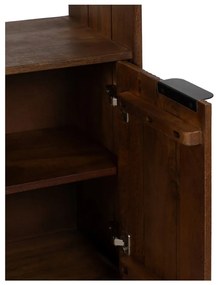 Barna mangófa könyvespolc 60x190x30 cm Sagara – Ixia