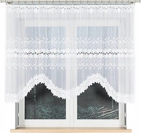 Kész függönyök erkélyes szobába hosszú függöny fehér 280x130 cm Bastia