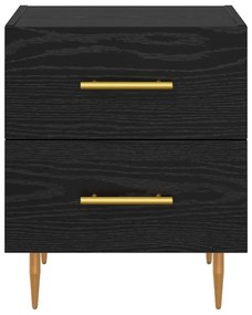 vidaXL Éjjeliszekrény 2 pcs Fekete tölgy 40 x 35 x 47,5 cm Faanyag