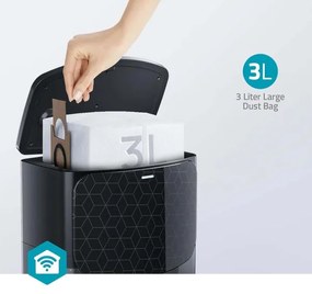 Nedis WIFIVCL002CBK - Intelligens robotporszívó felmosóval Wi-Fi Tuya fekete + távirányító