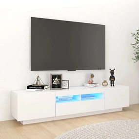 fehér TV-szekrény LED-lámpákkal 180 x 35 x 40 cm