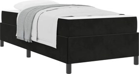 vidaXL Ágykeret matracmal Fekete 90 x 190 cm szövet