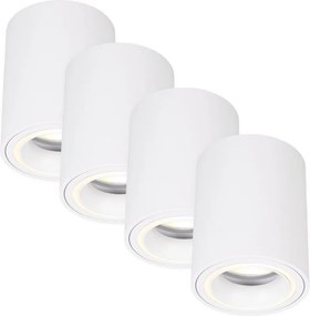 4x Falra szerelhető halogén lámpatest Led Cső GU10 fehér Spot mennyezeti Szoba