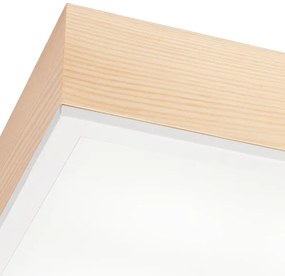 Mennyezeti lámpa NATURAL SQUARE 4xE27/15W/230V 39x39 cm fenyő/fehér