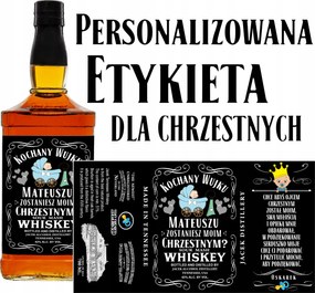 Címke Matrica Whisky Keresztapa Fiú Személyre Szabott