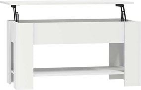 vidaXL fehér szerelt fa dohányzóasztal 101 x 49 x 52 cm