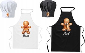 Konyhai kötény szett Szakács sapka pároknak Mézeskalács Név Ajándék