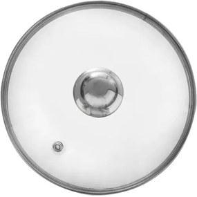 Orion Üveg fedél rozsdamentes fogantyúval, átmérő22 cm, 22 cm