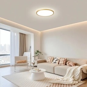 Brilagi - LED fürdőszobai lámpatest ULTRA VÉKONY LED/18W/230V Ø 30 cm aranyszínű IP54