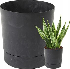 Virágtartó Fedő Virágtartó Állvány fekete beton 32,5x34,1cm