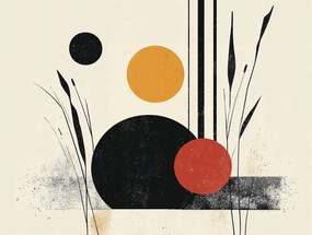 Canvas Vászonkép Grafika Geometria Bauhaus Wabi-sabi Kör 80x60