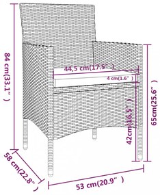 5 részes bézs polyrattan kerti étkezőgarnitúra