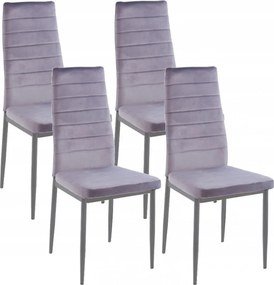 Coleta Nova bársony szék Szürke