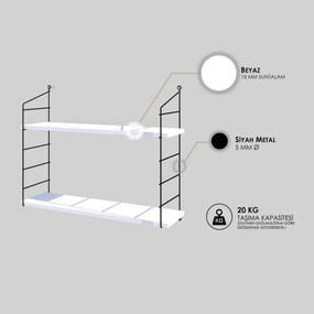 Armoni fali polc, fehér, 72 cm – TR775DCM1666