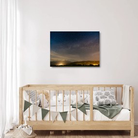 Éjszakai égbolt képe (üvegen) (70x50 cm)