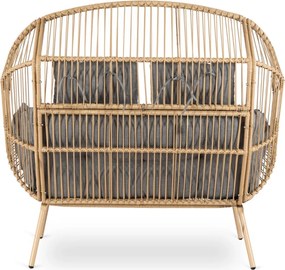 Sofa Ogrodowa Dwuosobowa KORYNT Szary