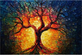Kép - Az élet fája mozaikban (90x60 cm)
