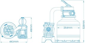 Flowclear Homokszűrős vízforgató 5,6 m³/h, ChemConnect vegyszeradagolóval